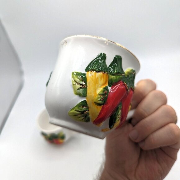 Vintage ARC International Home Porcelain Tea Cups Mugs Set of 4 MCM Garden 24k - Picture 6 of 6